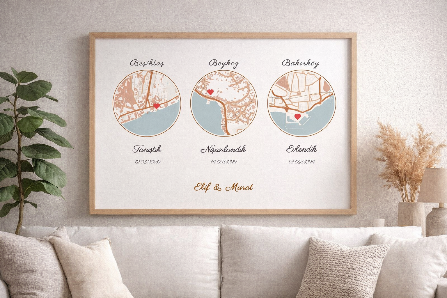 3 Circles three-map poster — main image