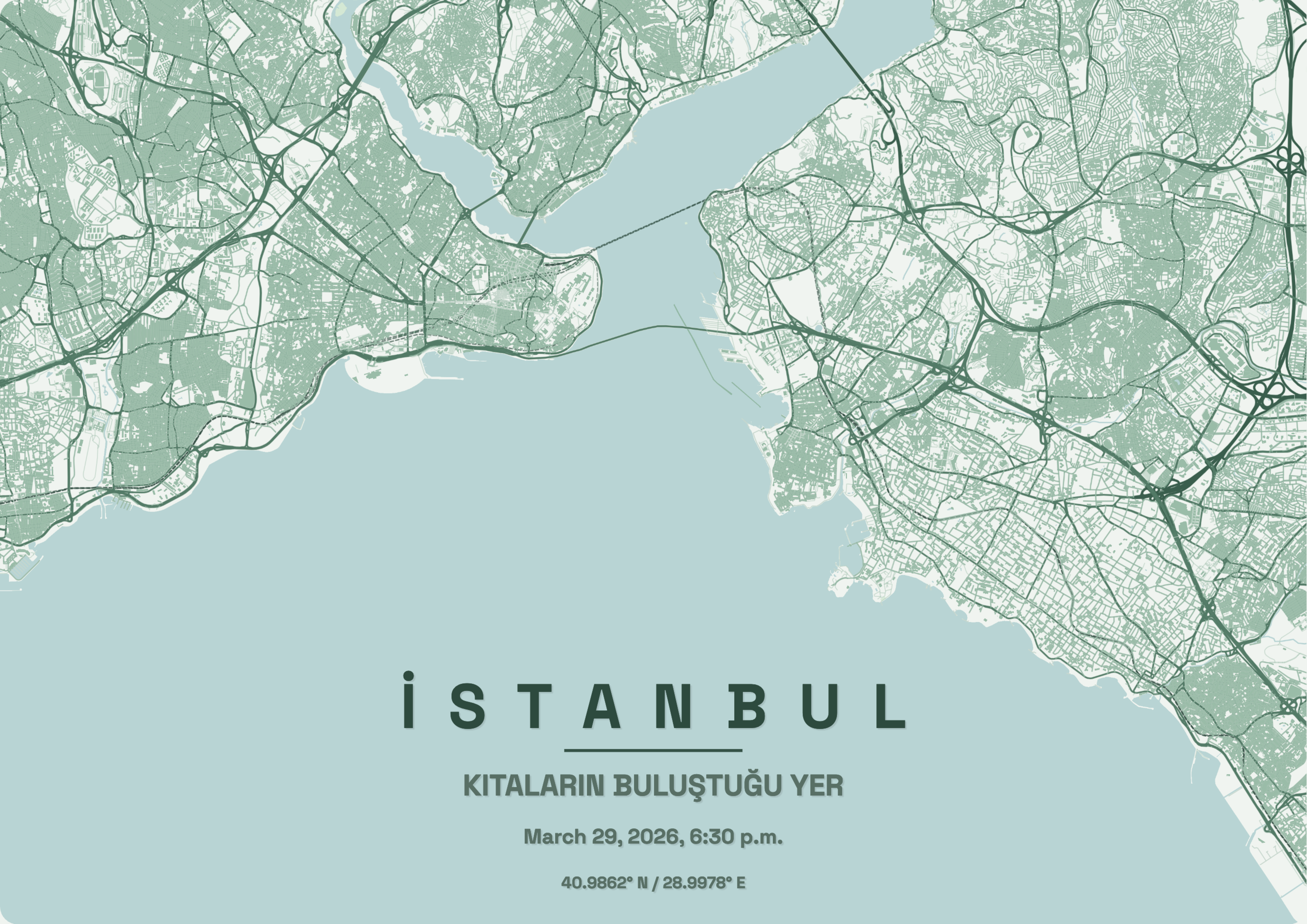 Sample poster in the Forest palette