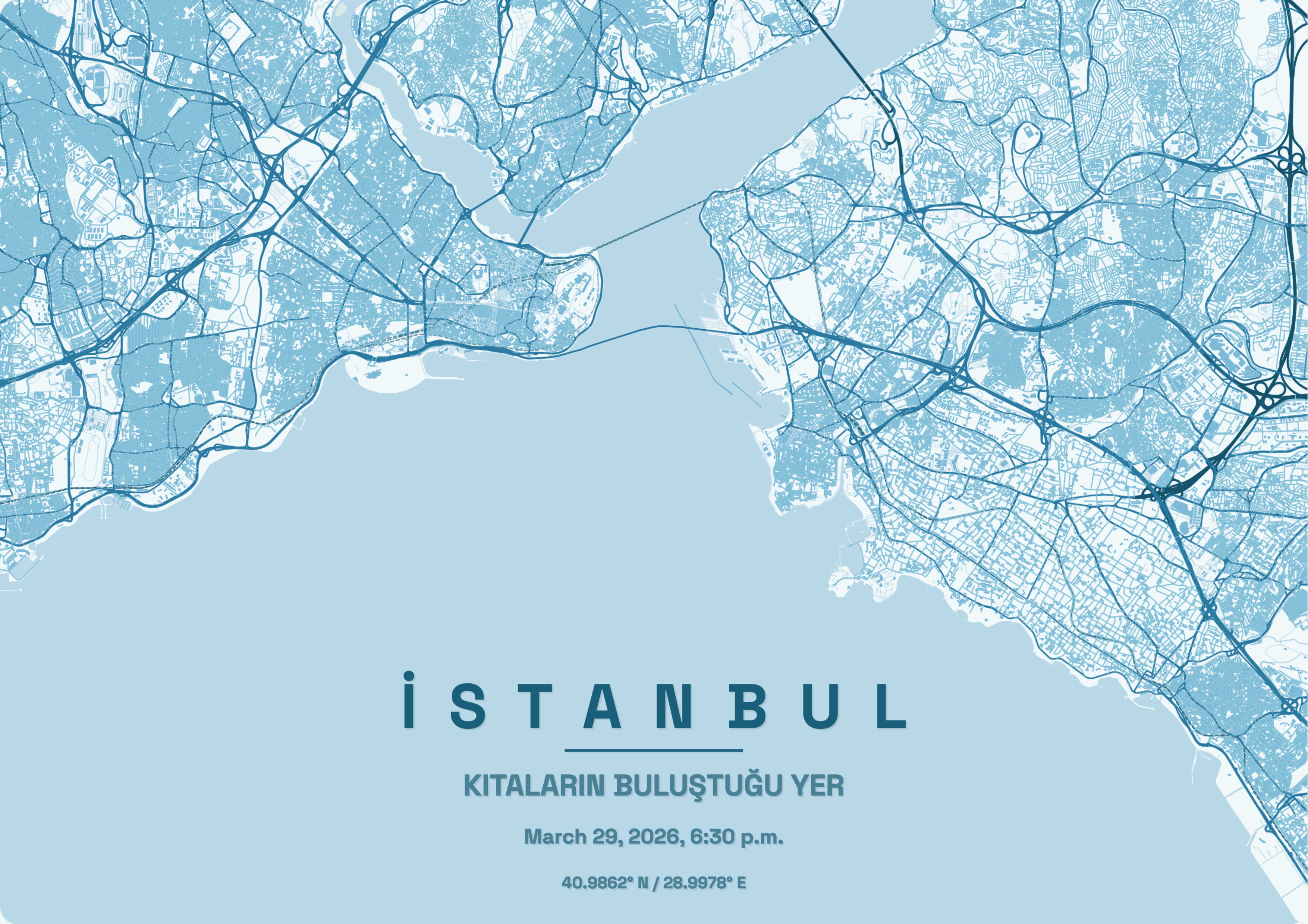 Sample poster in the Ocean palette